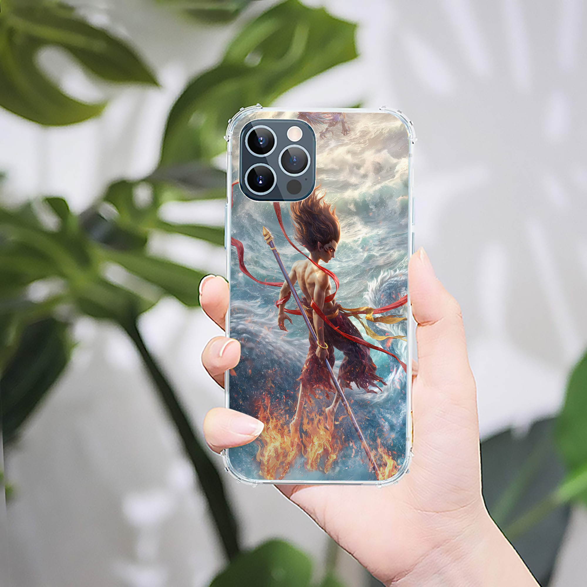 （画像用） Ne Zha 2 ナタ 魔童の大暴れ 【iPhone 12シリーズ対応】透明スマホケース（クリアソフトケース）
